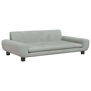 vidaXL Hundb&auml;dd ljusgr&aring; 100x54x33 cm sammet
