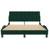 vidaXL Bed Frame without Mattress "Hanko" Dark Green 140x190 cm Velvet