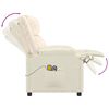 vidaXL Massagefåtölj med uppresningshjälp gräddvit konstläder