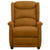 vidaXL Massagefåtölj med uppresningshjälp brun mikrofibertyg