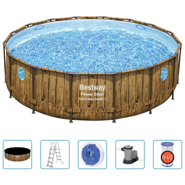 Bestway Pool med tillbeh&ouml;r Power steel 488x122 cm