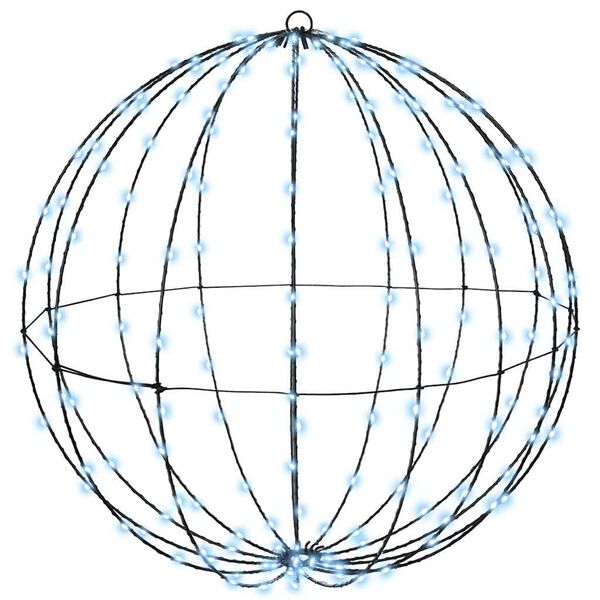 vidaXL Ball med 192 LED-lampor Kallvit 60 cm Metall