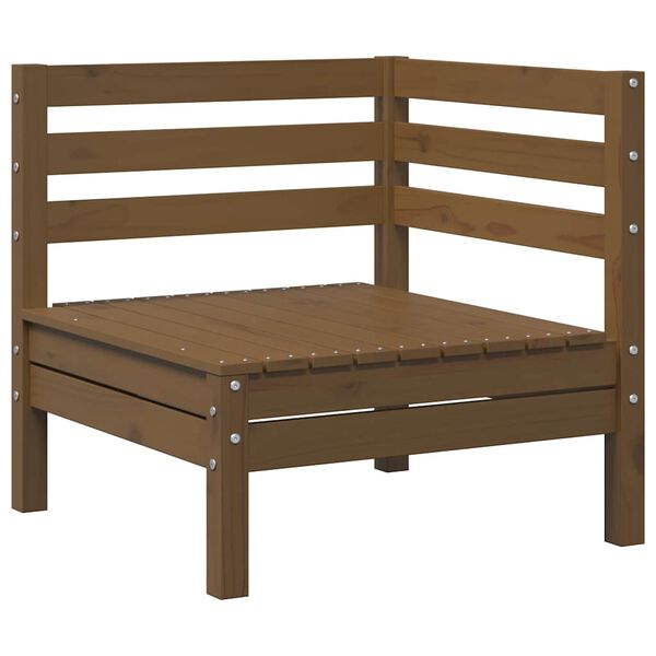 vidaXL Loungegrupp f&ouml;r tr&auml;dg&aring;rden 3 delar honungsbrun massiv furu