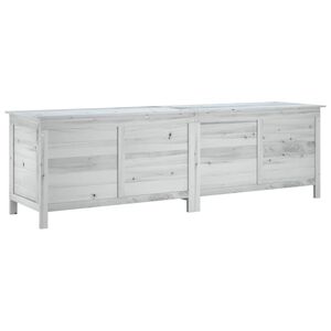 vidaXL Dynbox vit 198,5x50x56,5 cm massivt grantr&auml;