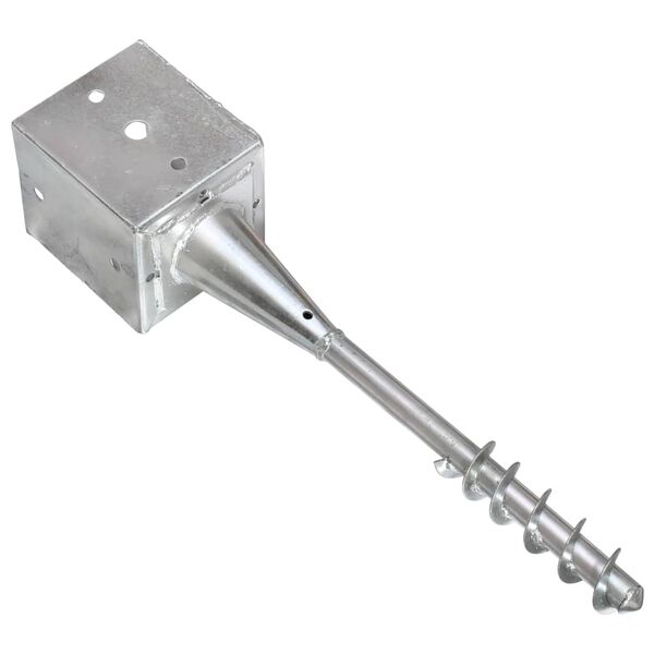 vidaXL Jordspett 2 st silver 12x12x56 cm galvaniserat st&aring;l