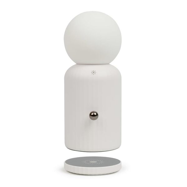 Livoo 2-i-1 Tr&aring;dl&ouml;s laddare/nattlampa 10 W vit