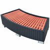 vidaXL Spatrappa konstrotting 92x45x25 cm svart