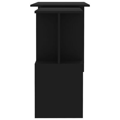 vidaXL Skrivbord hörn svart 200x50x76 cm spånskiva