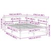 vidaXL S&auml;ng med bokhylla utan madrass vit 140x200cm massiv furu