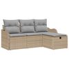 vidaXL Tr&auml;dg&aring;rdsoffset 4 st Poly rattan