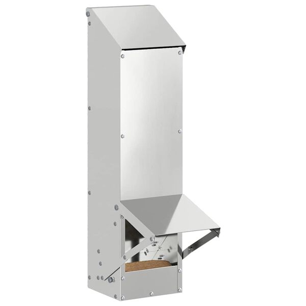 vidaXL H&ouml;nsfodertr&aring;g Silver 13 x 12 x 51 cm Galvaniserat St&aring;l