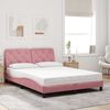 vidaXL Bed Frame without Mattress Pink 140x200 cm Velvet