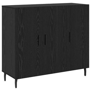 vidaXL Sideboard Svart Ek 90 x 34 x 80 cm Konstruerat tr&auml;