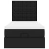 vidaXL Ottoman säng med madrass svart 90x190 cm konstläder