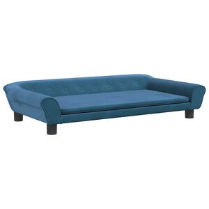 vidaXL Hundb&auml;dd bl&aring; 100x50x21 cm sammet