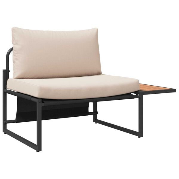 vidaXL Trädgårdsmöbelset 2 pcs Taupe Stål