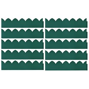 vidaXL Rabattkant 10 st gr&ouml;n 65x15 cm PP