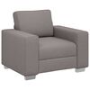 vidaXL Soffa 3 pcs Taupe Linnenblandad tyg