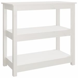 vidaXL Konsolbord vit 80x40x74 cm massiv furu