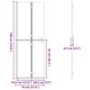 vidaXL Walk-in duschvägg Guld och transparent 70 x 190 cm Härdat glas