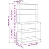 vidaXL K&ouml;ks hylla Sonoma-ek 100 x 40 x 168 cm Konstruerat tr&auml;