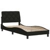 vidaXL Bed Frame without Mattress Black 90x200 cm Fabric