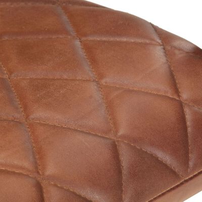 vidaXL Fribärande matstolar 4 st brun äkta läder