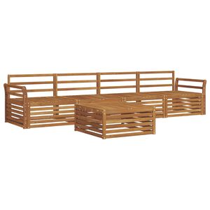 vidaXL Utomhussoffset 5 pcs Naturf&auml;rg Massivt Akaciatr&auml;
