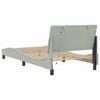 vidaXL Bed Frame with LED without Mattress "Hanko" Light Grey 100x200 cm Velvet