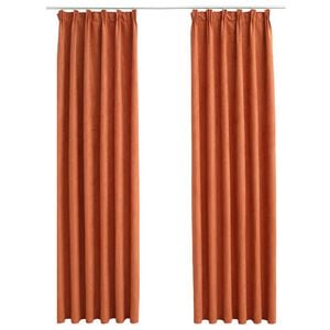 vidaXL M&ouml;rkl&auml;ggningsgardiner med krokar 2 st rost 140x245 cm