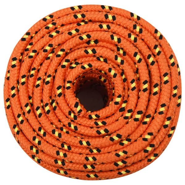 vidaXL Båtlina orange 12 mm 50 m polypropylen