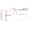 vidaXL V&auml;ggmonterad tv-b&auml;nk LED 2 st sonoma-ek 60x30x40 cm