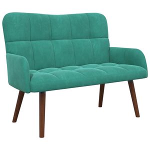 vidaXL 2-sits soffa Turkos 115 x 61 x 87 cm Sammet