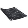 vidaXL Dekorplast svart sten 500x90 cm PVC