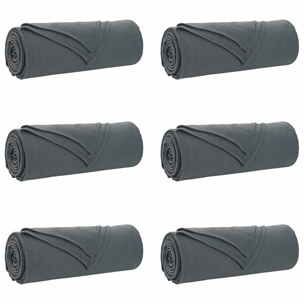 vidaXL Filtar 6 pcs M&ouml;rkgr&aring; 280 x 210 cm Fleece