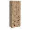 vidaXL Sk&aring;pset 2 st 66 x 34,5 x 90 cm Konstruerat tr&auml; Artisan-ek