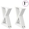 vidaXL Soffbordsben 2 st vita 30x(30-31,3) cm st&aring;l