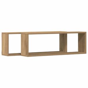 vidaXL V&auml;gg hyllor 2 pcs Artisan Ek 80 x 15 x 26 cm Konstruerat tr&auml;