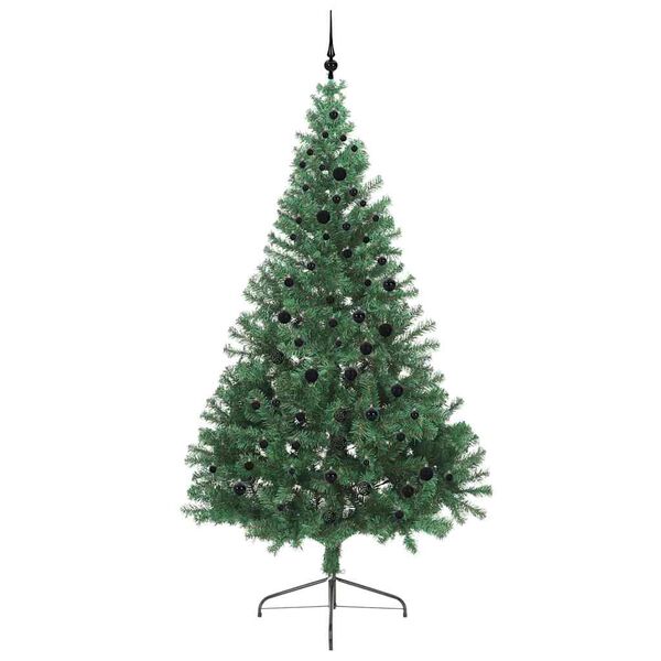 vidaXL Konstgjord F&ouml;rbelyst Julgran med 300 LED-lampor Gr&ouml;n 240 cm PVC