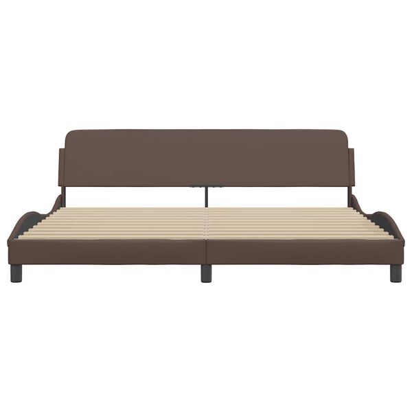 vidaXL Bed Frame "Dover" Brown 200x200 cm Faux Leather