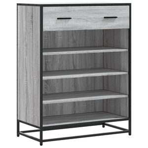 vidaXL Skosk&aring;p gr&aring; sonoma 75x38x97,5 cm konstruerat tr&auml; och metall