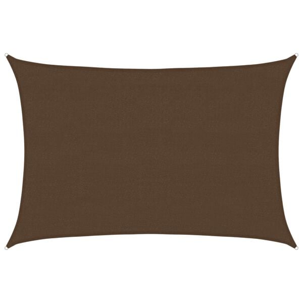 vidaXL Solsegel 160 g/m² brun 4x5 m HDPE