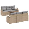 vidaXL Tr&auml;dg&aring;rdsoffset 7 st 6-Antal sittplatser Beige och Gr&aring;