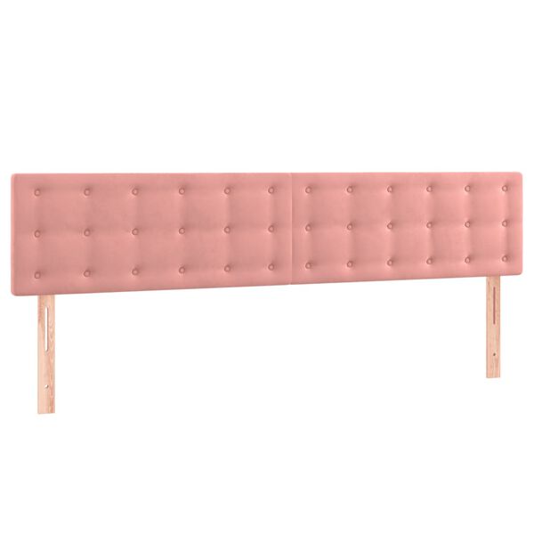 vidaXL Huvudgavlar 2 st rosa 100x5x78/88 cm sammet