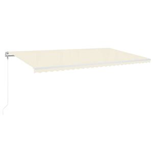 vidaXL Automatisk markis med vindsensor & LED 600x300 cm gr&auml;ddvit