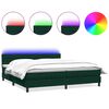 vidaXL Res&aring;rs&auml;ng med madrass och LED m&ouml;rkgr&ouml;n 180x220 cm sammet