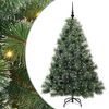 vidaXL Konstgjord julgran med 150 LED-lampor Gr&ouml;n 150 cm PE och PVC