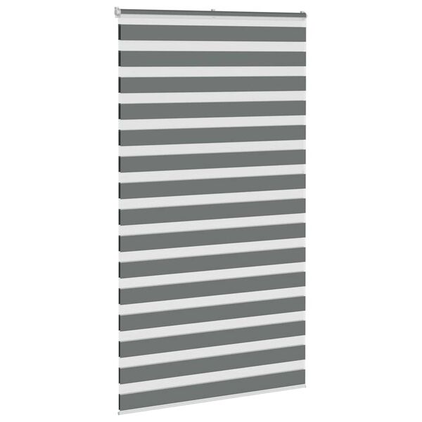 vidaXL Rullgardin zebra m&ouml;rkgr&aring; 120x230 cm tyg bredd 115,9cm polyester