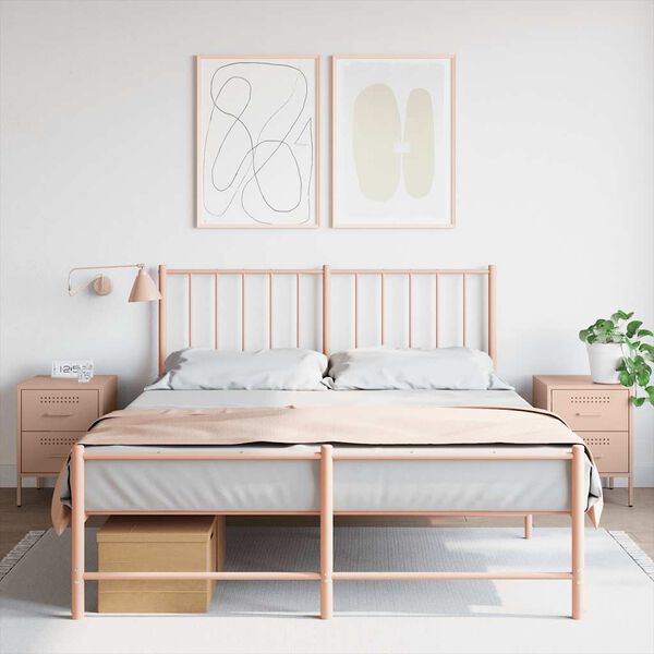 vidaXL S&auml;ngsk&aring;p 2 st rosa 36x39x50,5 cm st&aring;l