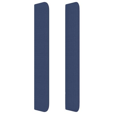 vidaXL Ramsäng med madrass blå 140x190 cm tyg